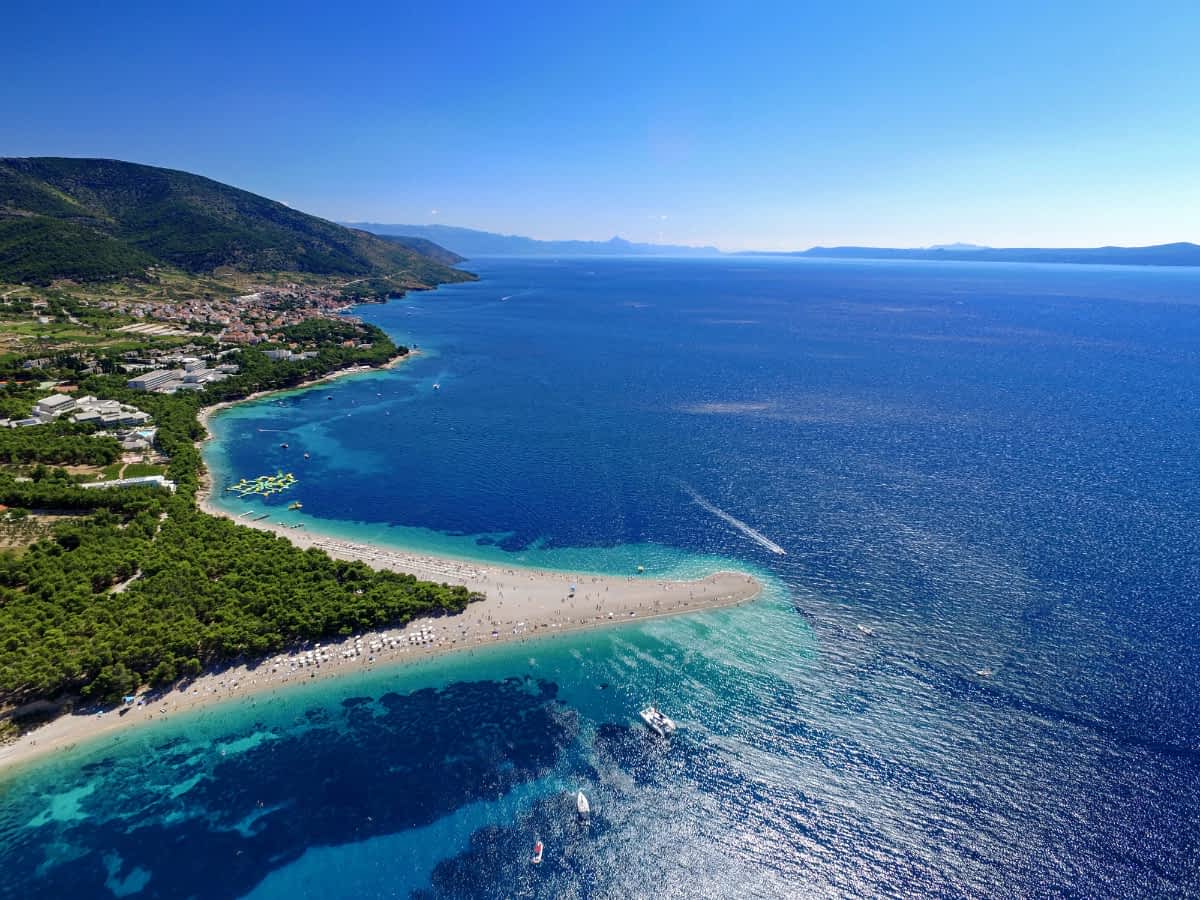 Zlatni Rat beach on the Island of Brac, Croatia