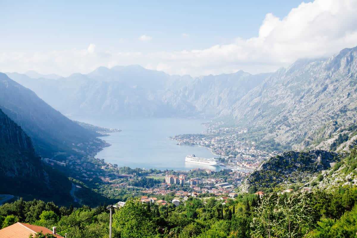 Overview of Montenegro's Kotor Bay